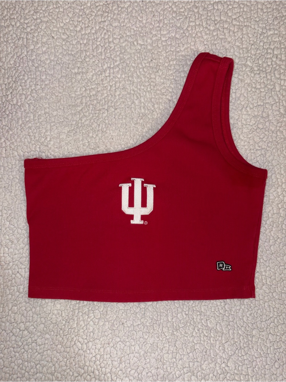 Indiana Hoosiers one-shoulder crop top